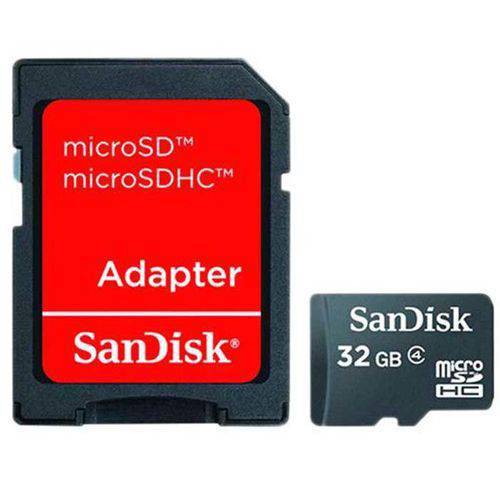 Cartão de Memória 32gb Micro Sd C/ Adapt. Sandisk