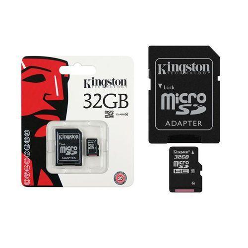 Cartão de Memória 32GB Micro SD C/ Adapt SD - Kingston