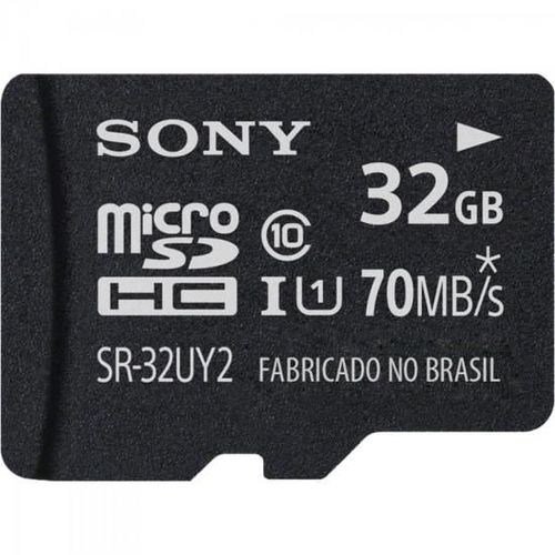 Cartao de Memoria 32gb Micro Sdhc com Adaptador Classe 10 Sr-32uy2 Sony