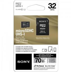 Cartao de Memoria 32Gb Micro Sdhc com Adaptador Classe 10 Sr-32Uy2 Sony
