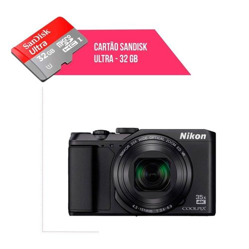 Cartão de Memória 32gb Ultra para Câmera Nikon Coolpix A900