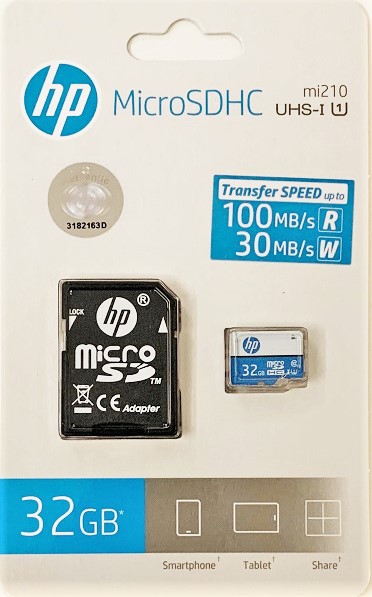 Cartão de Memória HP Micro SDHC 32Gb com Adaptador Classe 10