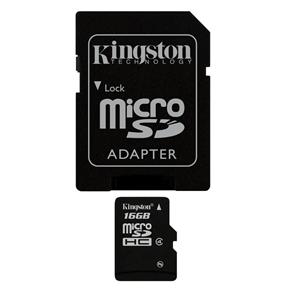 Cartão de Memoria Kingston 16GB, Micro SD, Classe 4