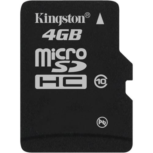 Tamanhos, Medidas e Dimensões do produto Cartão de Memória Kingston 4GB MicroSDHC com Adaptador SD (classe10)
