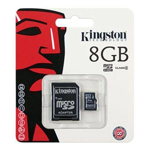 Cartao de Memoria Kingston 8Gb Micro Sd C/ Adaptador