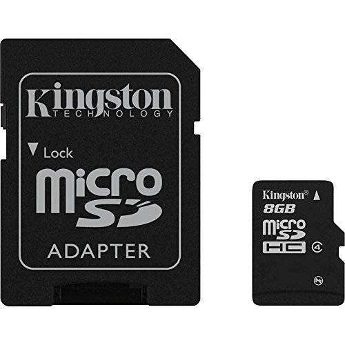 Cartao de Memoria Kingston 8GB Micro SDHC Classe 10 + ADAPT SD UHS-I 45MB - SDC10G2/8GB