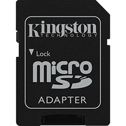 Tamanhos, Medidas e Dimensões do produto Cartão de Memória Kingston 8GB MicroSDHC com Adaptador SD (classe10)