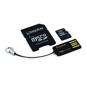 Cartão de Memória Kingston Micro SD 4GB Classe 4 com Adaptador SD e Kit Mobility