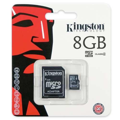 Cartão de Memória Kingston Micro Sdhc 8gb com Adaptador