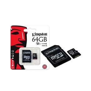 Cartão de Memória Kingston Micro SDXC 64GB Classe 10 45MB/s com Adaptador - SDC10G2/64GB