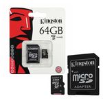 Cartao de Memoria Kingston Micro Sdxc 64gb Classe 10 + Adapt Sd - Sdcx10/64gb