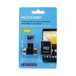 Cartão De Memória Mc150 16 Gb Multilaser E Adaptador Pen Drive