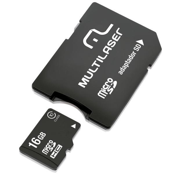 Cartão de Memória Micro Sd 16Gb com Adaptador Mc110 Multilaser