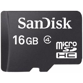 Cartão de Memória Micro Sd 16gb Sandisk Classe 4 C/ Adaptador SD