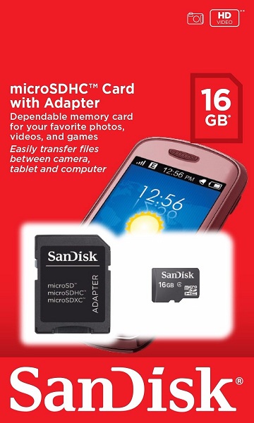 Cartão de Memória Micro Sd 16gb Sandisk Sdhc Classe 4