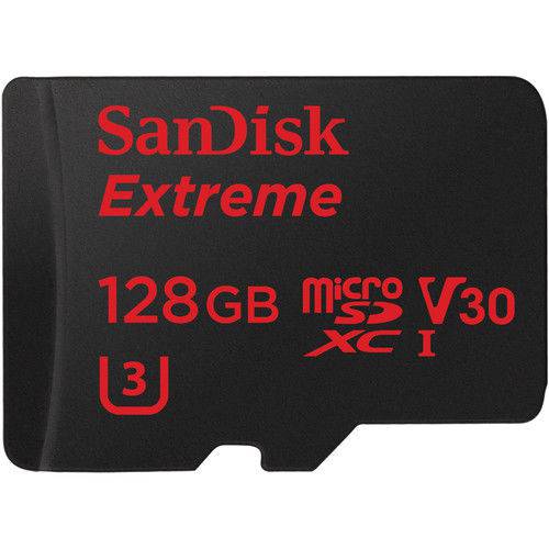 Cartão de Memória Micro Sd 128gb 90mb/S Extreme 4k Uhd V30 com Adaptador Sd - Sandisk