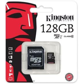Cartão de Memória Micro SD 128GB com Adaptador 1 UN Kingston