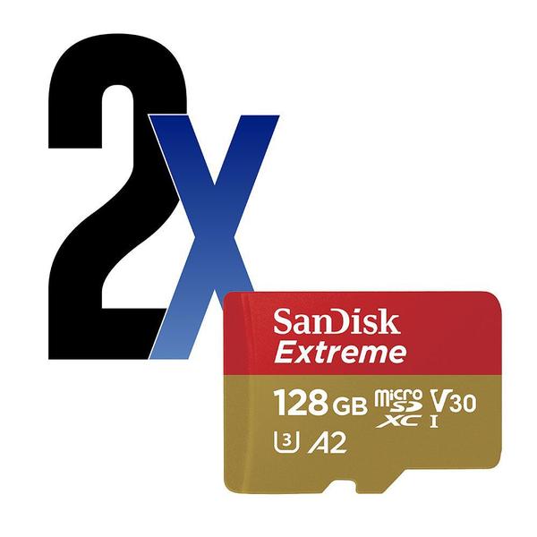 Cartão de Memória Micro SD 128GB Extreme 160MB/s Sandisk 2un