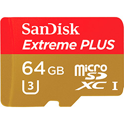 Cartão de Memória Micro SD 64GB 95mb/s Extreme Pro com Adaptador SD - Sandisk