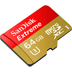 Cartão de Memória Micro SD 64GB SanDisk Extreme 45MB/s