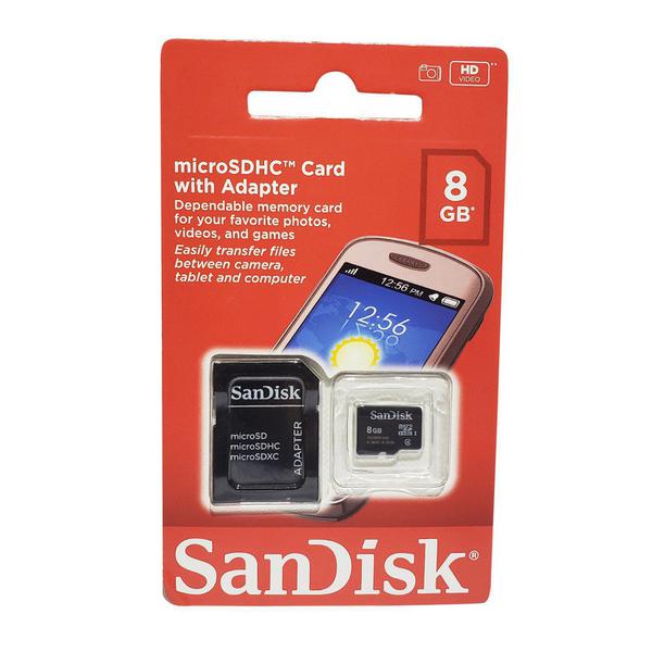 Cartão de Memória Micro SD 8GB Sandisk