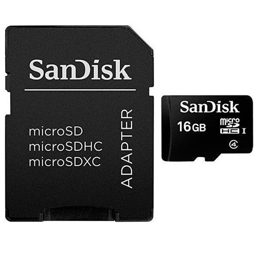 Cartão de Memória Micro Sd de 16Gb Sandisk Sdsdqm-016G-B35A - Preto