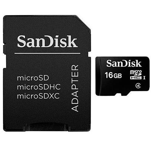Cartão de Memória Micro Sd de 16gb Sandisk Sdsdqm-016g-b35a - Preto