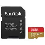 Cartão de Memória Micro Sd Extreme Sandisk 64gb 60mbs A2