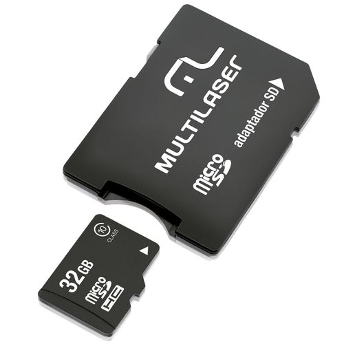 Cartão de Memória Micro Sd 32gb com Adaptador Mc111 Multilaser