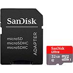 Cartão de Memória Micro SD 32GB SanDisk Ultra 48MB/s + Adaptador