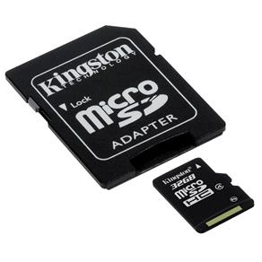Cartão de Memória Micro SD Kingston 32GB Classe 10 SDC10G2/32GB