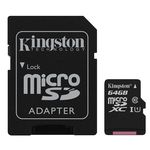 Cartão de Memória Micro SD Kingston SDXC/64GB Classe 10 64GB
