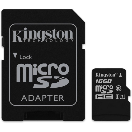 Cartão de Memória Micro SD Kingston16GB Classe 10 com Adaptador - SDC10G2/16GB