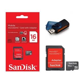 Cartão de Memória Micro SD SanDisk 16GB + Leitor 15 em 1