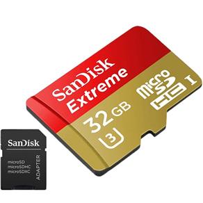 Cartão de Memória Micro SD SanDisk 32GB EXTREME com Adaptador