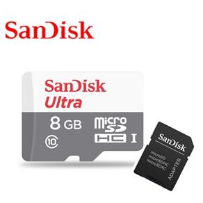 Cartão de Memória Micro SD SanDisk Ultra 8GB com Adaptador (Class 10)