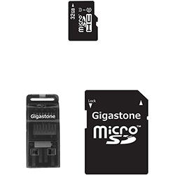 Cartão de Memória Micro SDHC 32GB + Kit Conectividade 3 em 1 Classe 10 - Gigastone