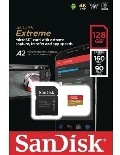 Cartão de Memoria Microsd 128Gb Sandisk Extreme U3 160Mb 4K
