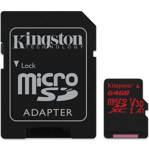 Cartão de Memória Microsd Kingston 64gb Classe 10 com Adaptador - Sdcr/64gb