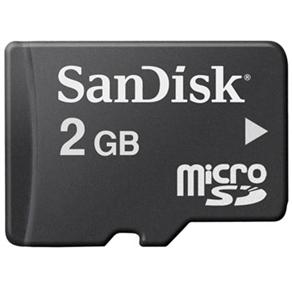Cartão de Memória MicroSD Sandisk SDSDQ-2048-P36M 2GB Preto