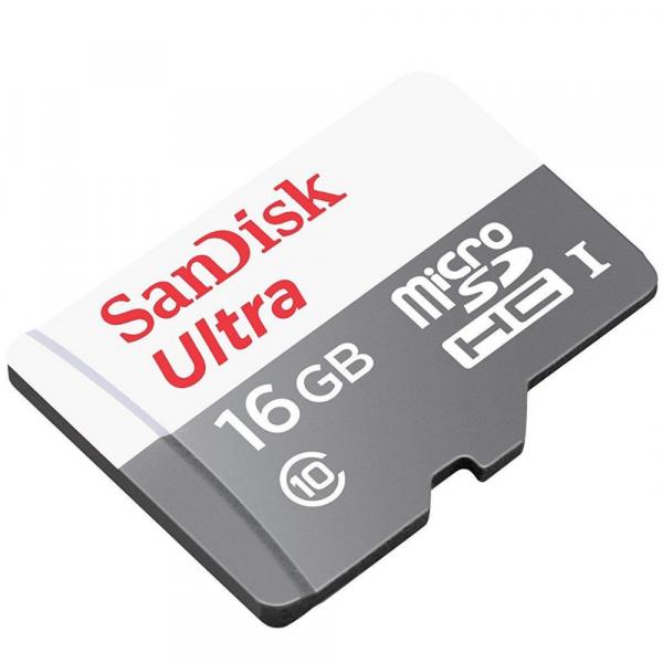 Cartão de Memória - MicroSDHC - 16GB - Sandisk - Classe 10 - SDSQUNS-016G-GN3MA