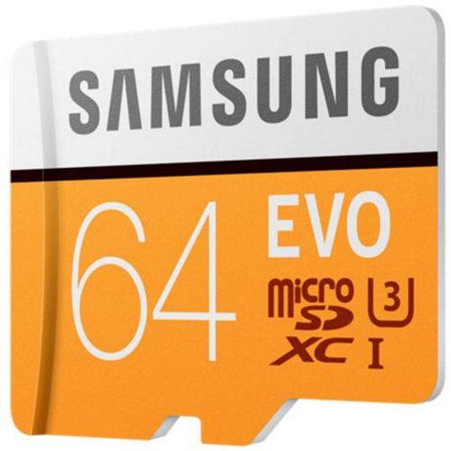 Tudo sobre 'Cartão de Memória MicroSDHC 64GB Samsung EVO (Classe 10, UHS-I, C/ Adaptador) - MB-MP64GA/AM'