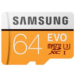 Cartão de Memória MicroSDHC 64GB Samsung EVO (Classe 10, UHS-I, C/ Adaptador) - MB-MP64GA/AM