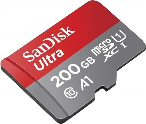 Cartão de Memória MicroSDXC 200GB Sandisk Ultra Classe 10 100MB/s