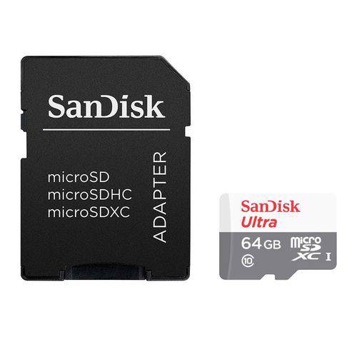 Tudo sobre 'Cartão de Memória Microsdxc 64gb Ultra Classe 10 + Adaptador Sandisk'