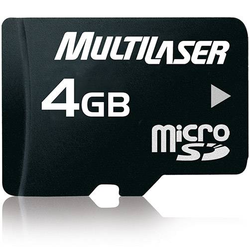 Cartão de Memória Multilaser MicroSD 4GB com Adaptador para SD