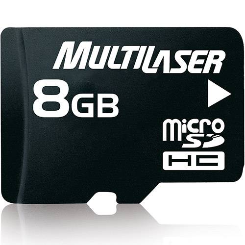 Cartão de Memória Multilaser MicroSD 8GB com Adaptador para SD