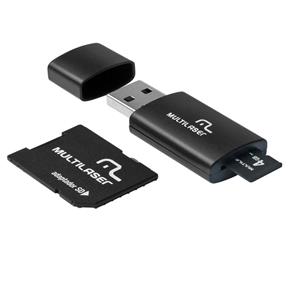 Cartão de Memória Multilaser MicroSD + SD + Pen Drive 4GB Kit 3 em 1 - MC057