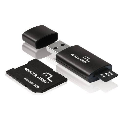 Tamanhos, Medidas e Dimensões do produto Cartão de Memória Multilaser Microsd + Sd + Pen Drive 4gb Kit 3 em 1