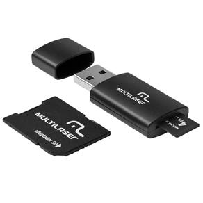 Cartão de Memória Multilaser MicroSD + SD + Pen Drive 4GB Kit 3 em 1